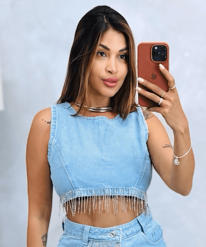 Colete Jeans Strass