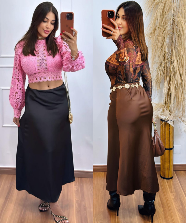 saia cetim 1 Saia Midi Cetim