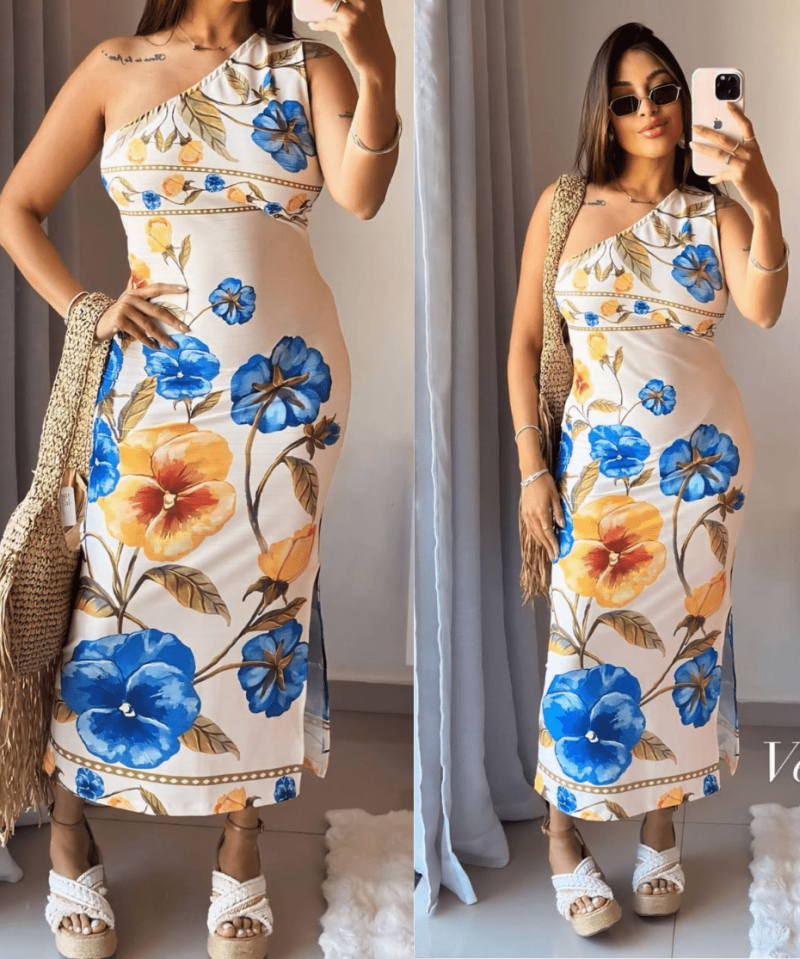 Vestido Midi Flora di Capri