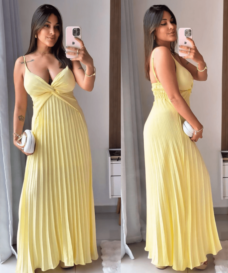 Vestido Longo Amarelo Elisa