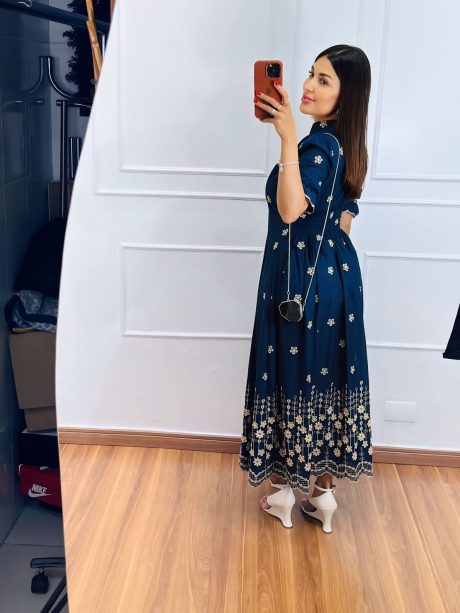 Vestido longo manga (2)