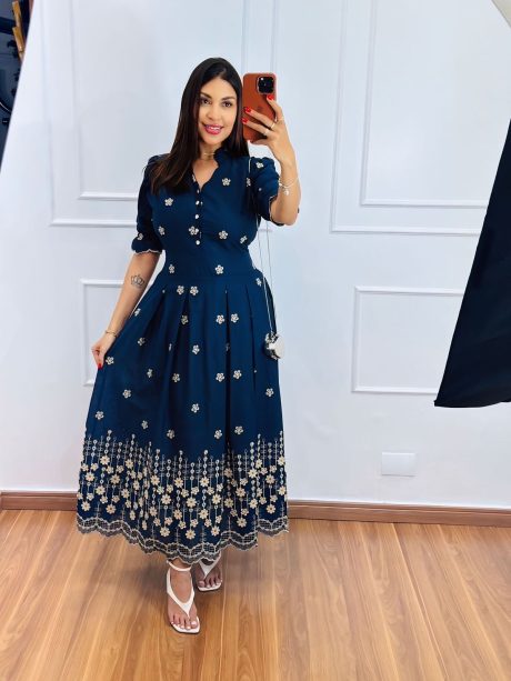 Vestido longo manga (3)