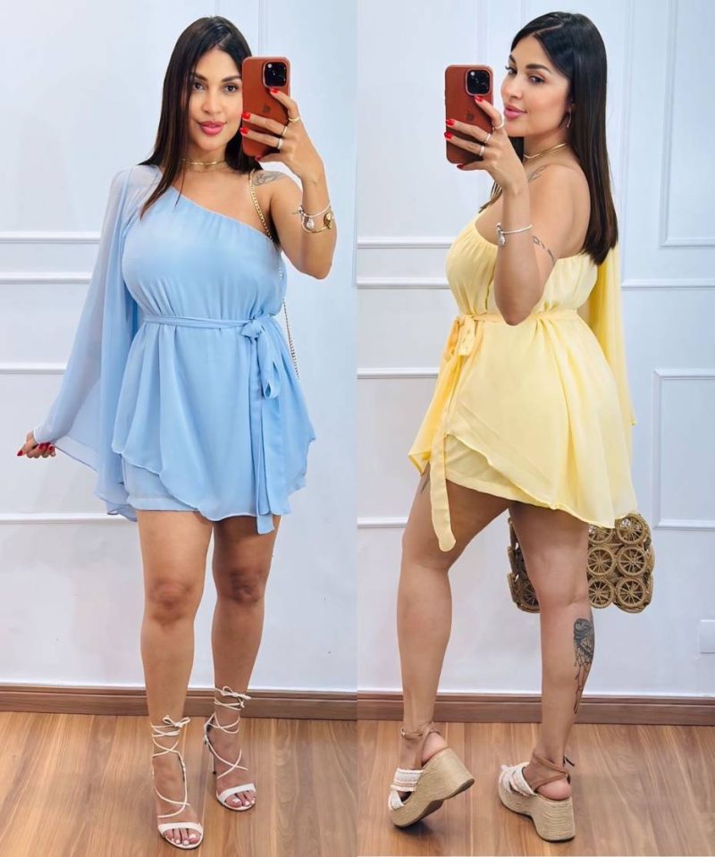 Macaquinho Assimétrico com Sobreposição