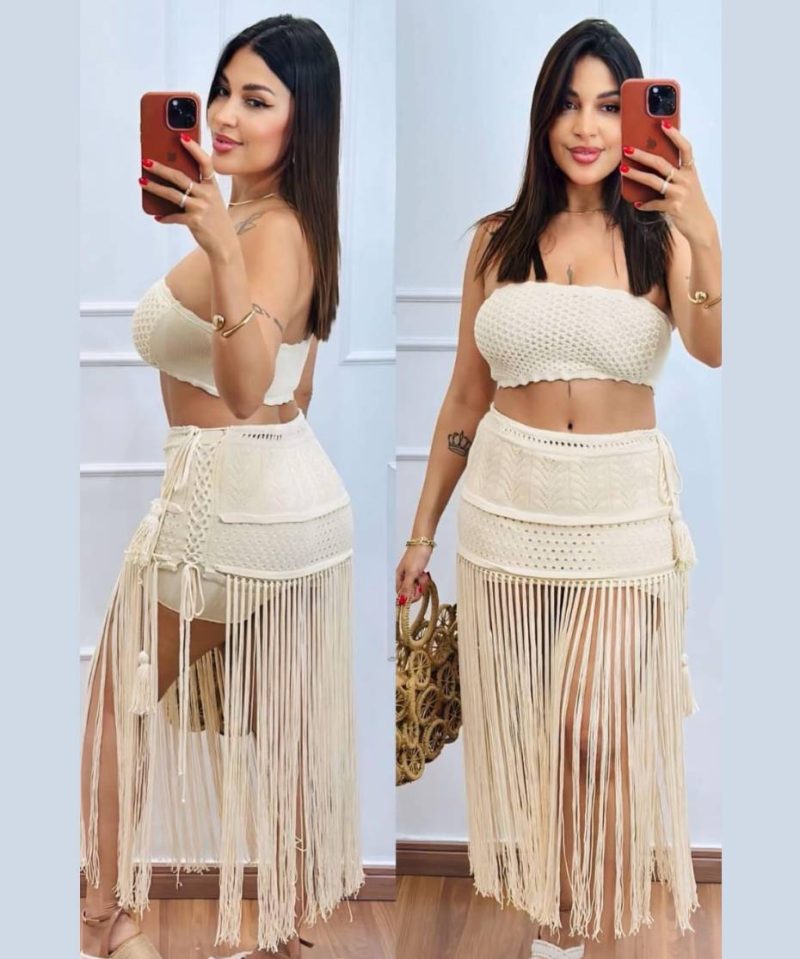 Conjunto Crochê Premium Franjas