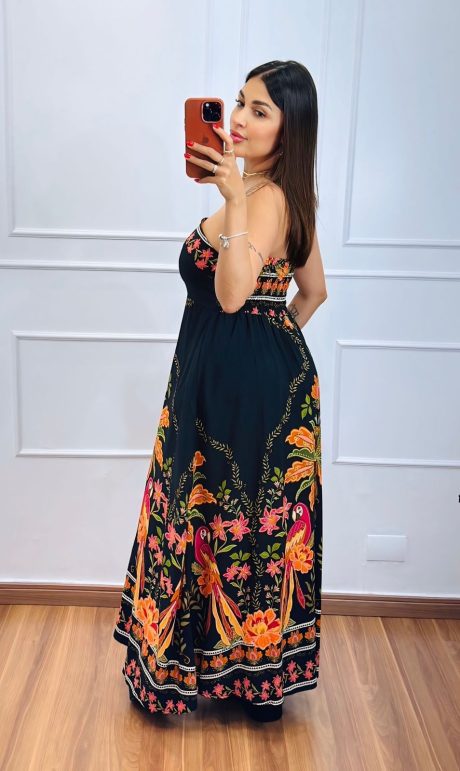 vestido longo tomara que caia