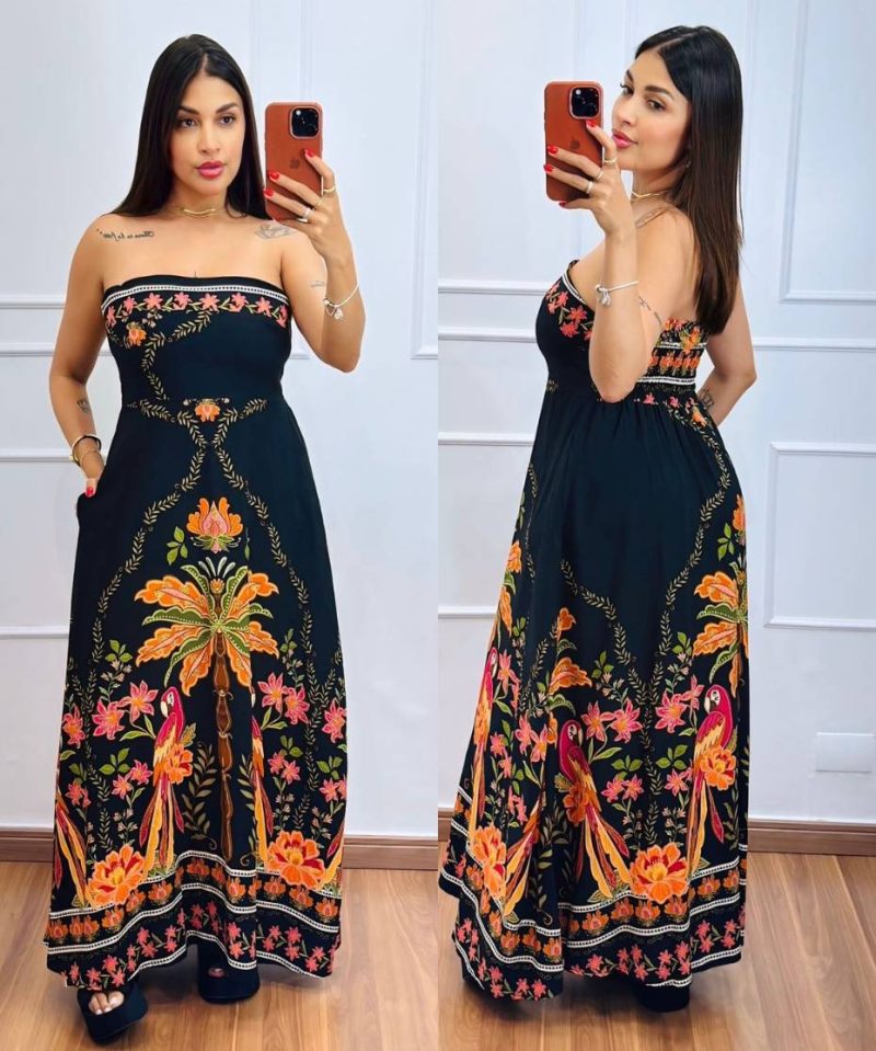 Vestido Longo Tomara que Caia Tropical Premium