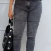 calça-skine-3 Calça Skinny Jeans Feminina Estonada com Cintura Alta 2026