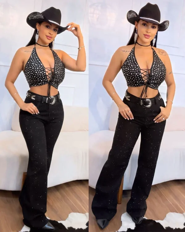 calça-brilho-wide-leg calça wide leg brilho jeans com strass