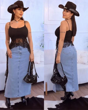 saia-midi-jeans reta SAIA MIDI JEANS RETA FENDA