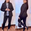 calça legging de pezinho peluciada feminina preta