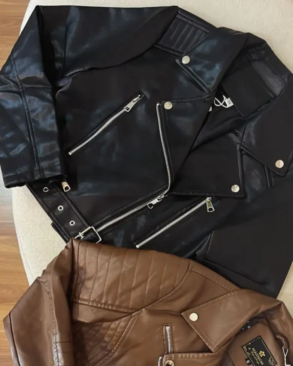 jaqueta-couro-00 jaqueta de couro feminina biker preta ajustada