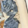 jaqueta+saia saia jaqueta jeans franjas