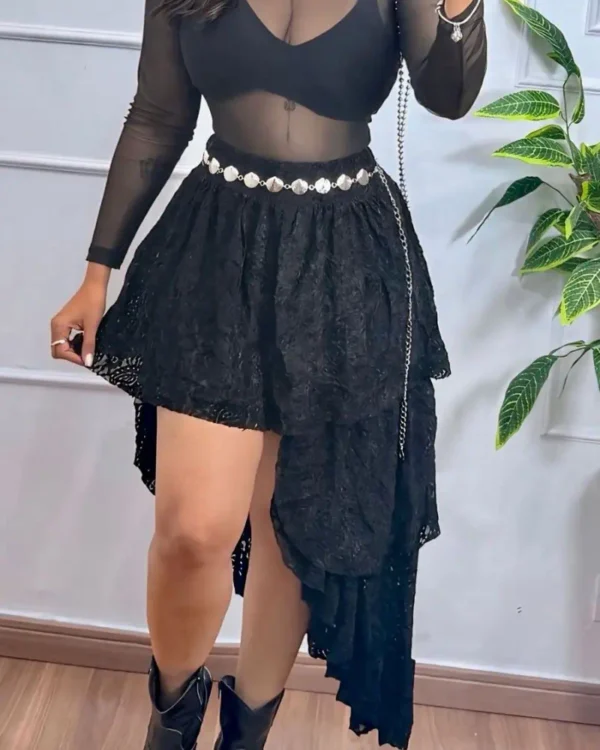 saia midi renda premium