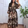 Vestido Longo Floral Elegante