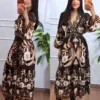Vestido Longo Floral Elegante