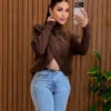 Blusa Tricô Assimétrica Feminina