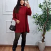 poncho-bordo-2 Poncho Tricô Gola Alta Preto