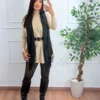 poncho-nude Poncho Tricô Gola Alta Preto