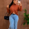 Blusa Tricô Assimétrica Feminina